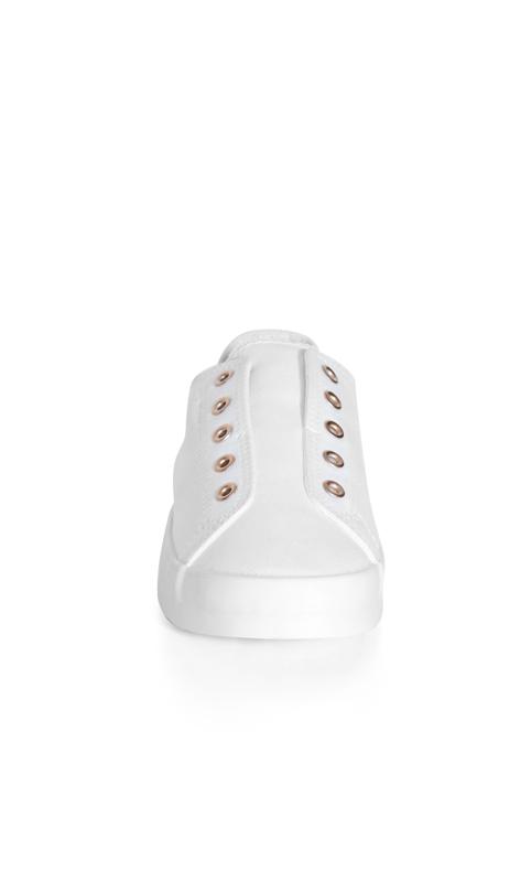 Wide Fit Laceless Trainer - white 5