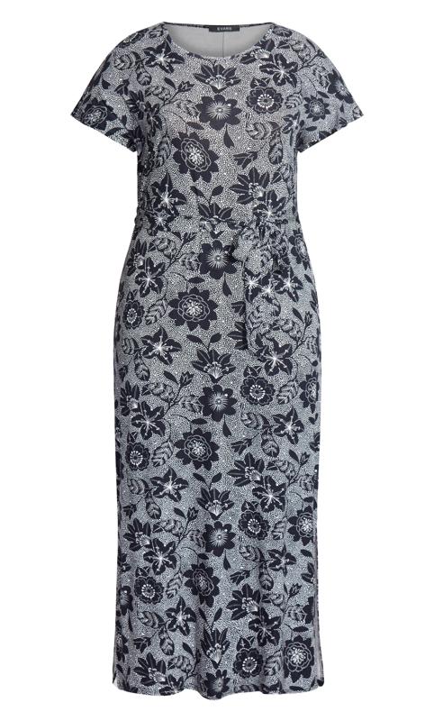 Evans Grey Floral Maxi Dress 2