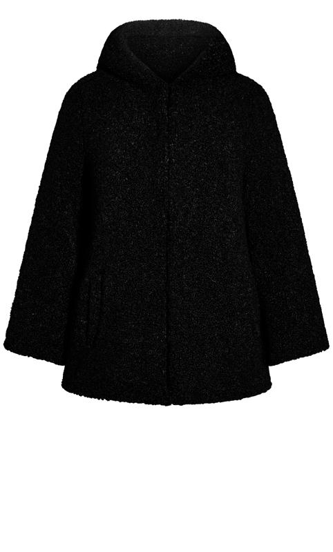 Teddy Black Hooded Coat 10