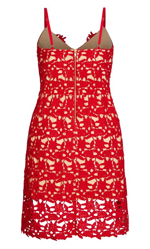 Evans Red Lace Midi Dress 5