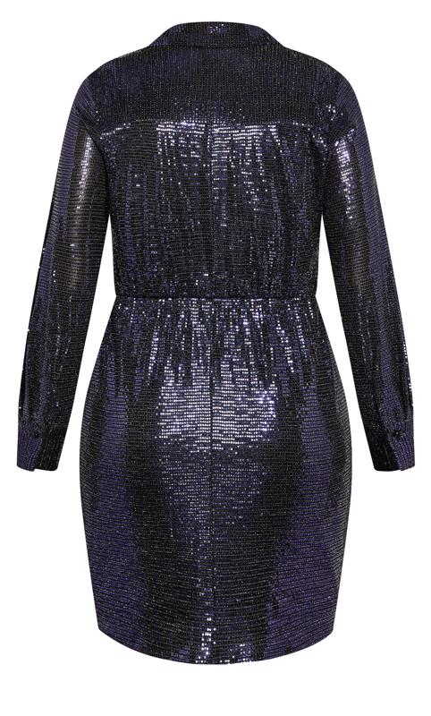 Evans Purple Sequin Wrap Dress 4