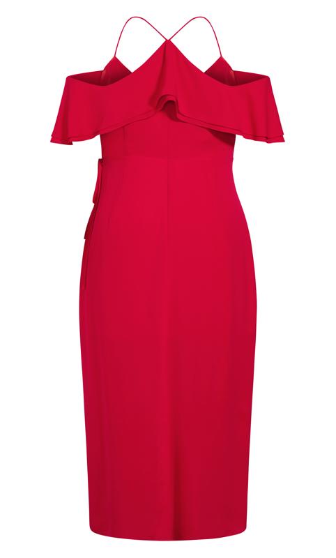 Evans Red Wrap Maxi Occasion Dress 5