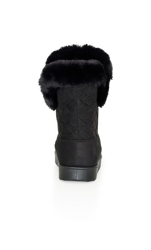 Roxy Black Wide Fit Faux Fur Bootie 3