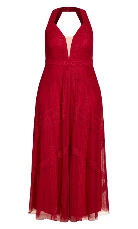 Evans Red Divine Whimsy Maxi Dress 4