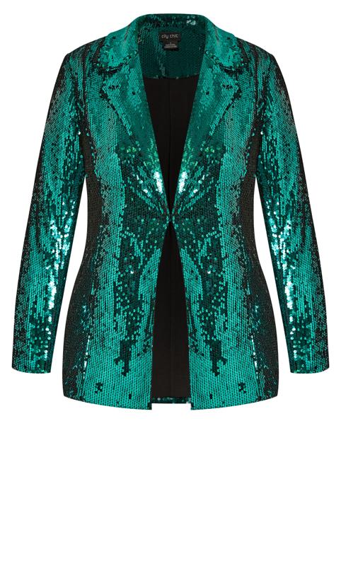 Sequin Collar Emerald Jacket 5
