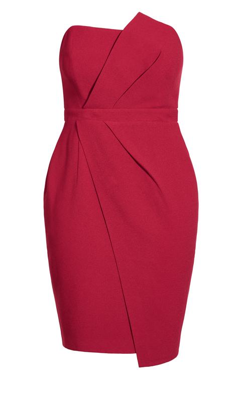 Evans Red Pleat Detail Mini Dress 6