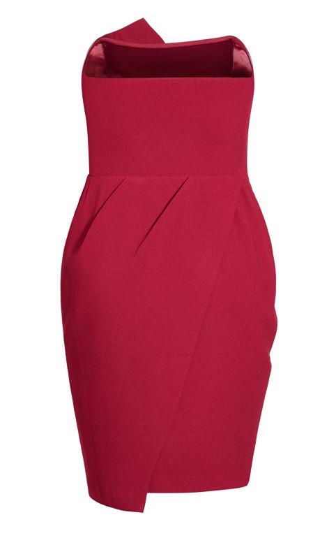 Evans Red Pleat Detail Mini Dress 7