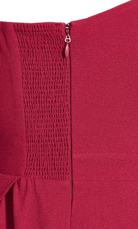 Evans Red Pleat Detail Mini Dress 10