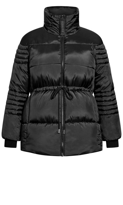 Evans Black Puffer Coat 10