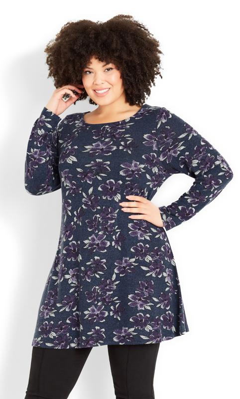 Navy Floral Tunic 1