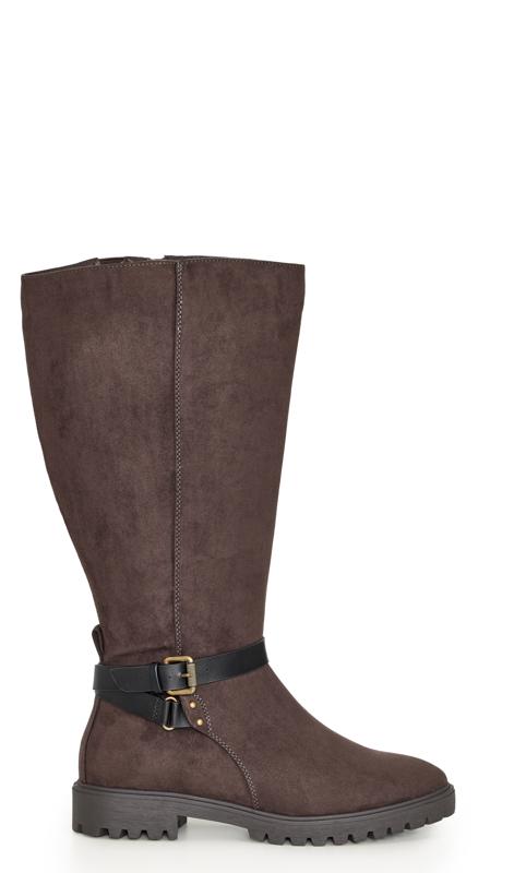 Evans Brown WIDE FIT Cath Tall Boot 2