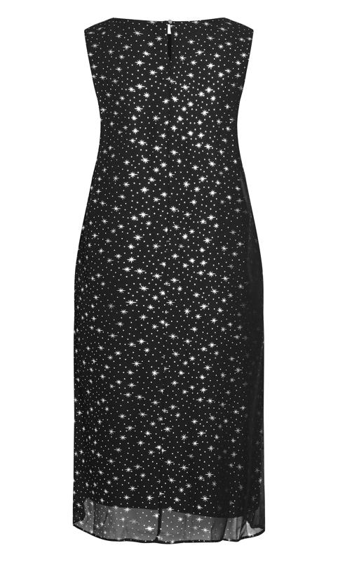 Sparkle Split Black Front Dress 6