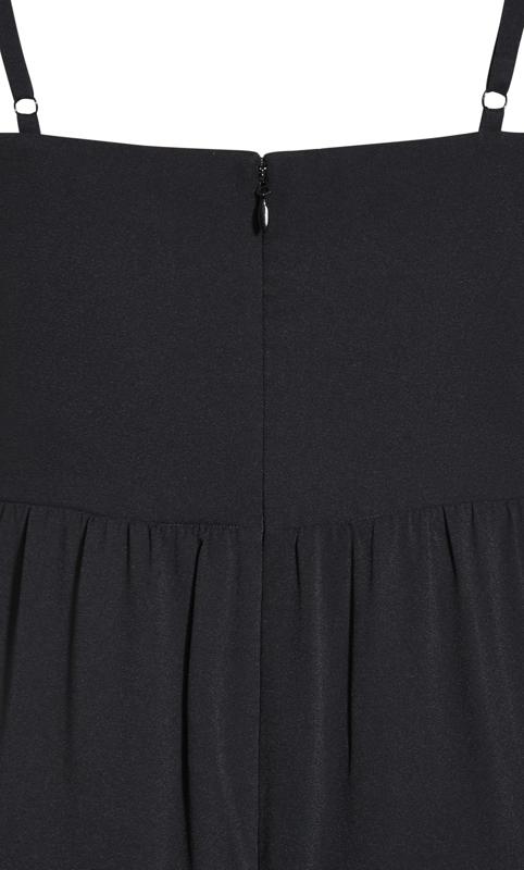 Evans Black Ruched Wrap Midi Dress 6