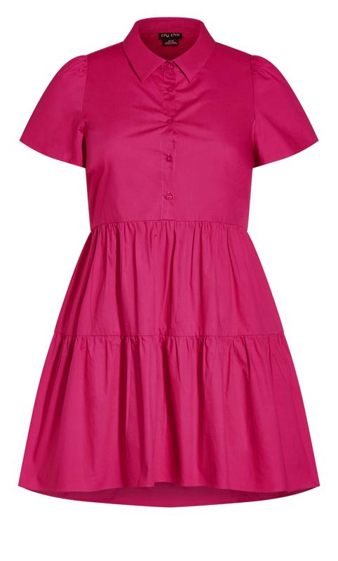 Evans Pink Smock Shirt Dress 3