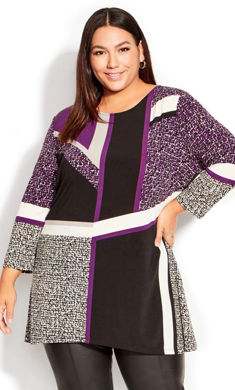 Remy Plum Placement Print Tunic 1