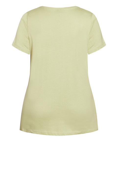 Evans Sage Green V-Neck T-Shirt 7