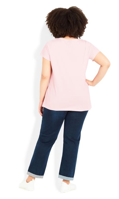 Evans Pink V-Neck T-Shirt 5