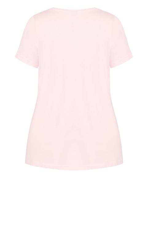 Evans Pink V-Neck T-Shirt 7