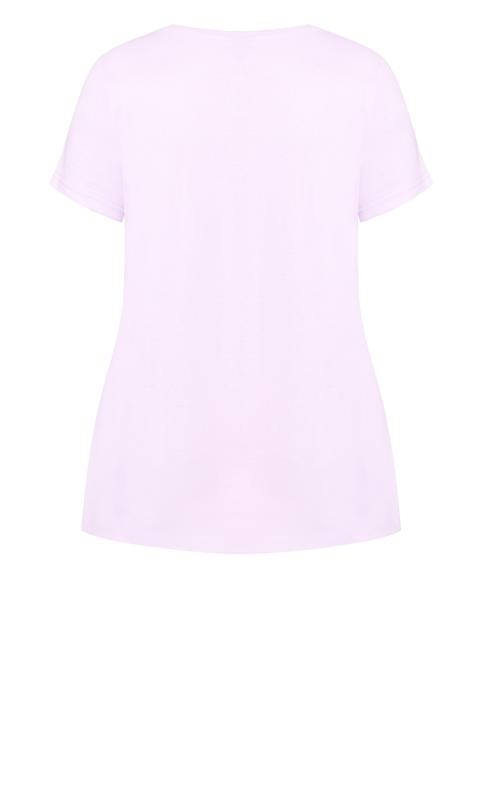 Gathered V Neck Lilac Cotton Top 7