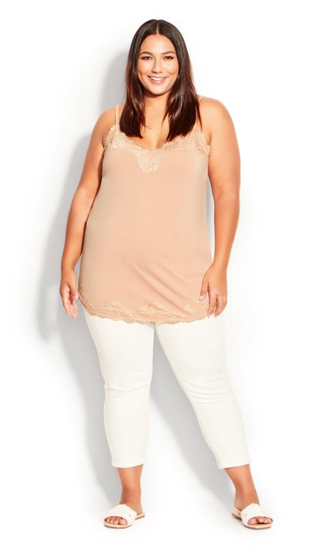  Grande Taille Evans Neutral Lace Cami Top