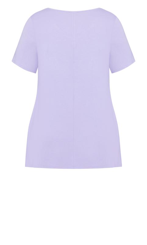 Evans Lilac Purple Longline T-Shirt 3