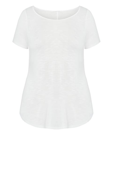 Evans White Short Sleeve T-Shirt 5