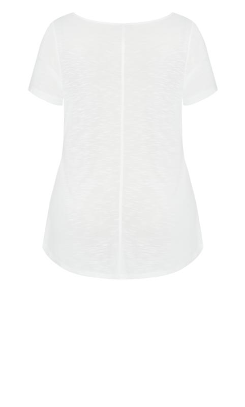 Evans White Short Sleeve T-Shirt 6