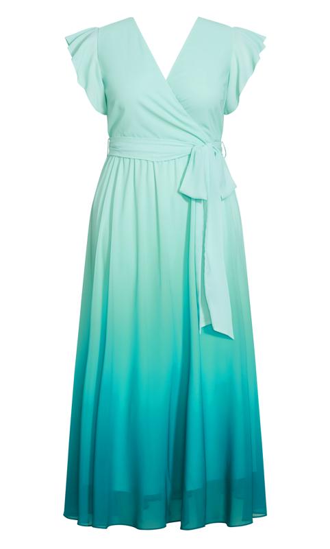 Isabella Marine Blue Ombre Wrap Maxi Dress 3