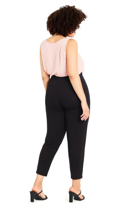 Jersey Tapered Black Trousers 4