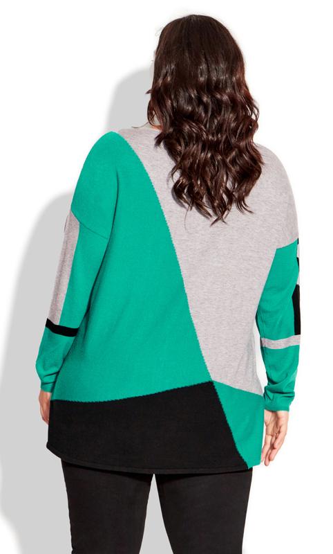 Evans Green Karla Colourblock Sweater 4