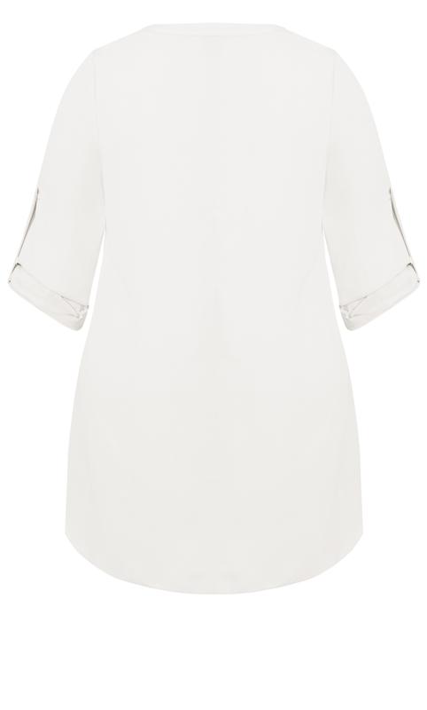 Evans White Overlay Tunic Shirt 10
