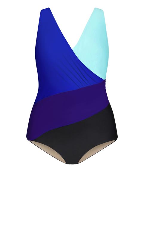 Evans Blue Colourblock Swimsuit 5