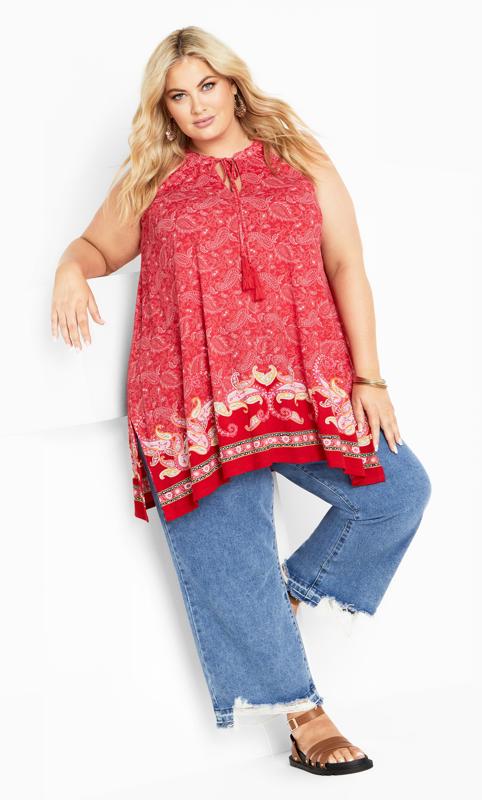 Evans Red Zoey Scarf Tunic 2