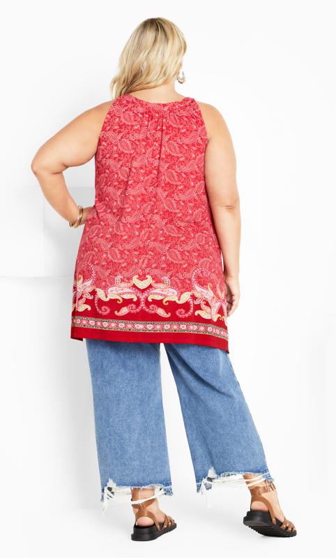 Evans Red Zoey Scarf Tunic 4
