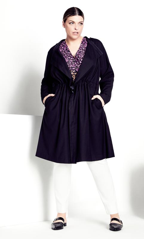 Plus Size  Isolde Roth Black Longline Jacket