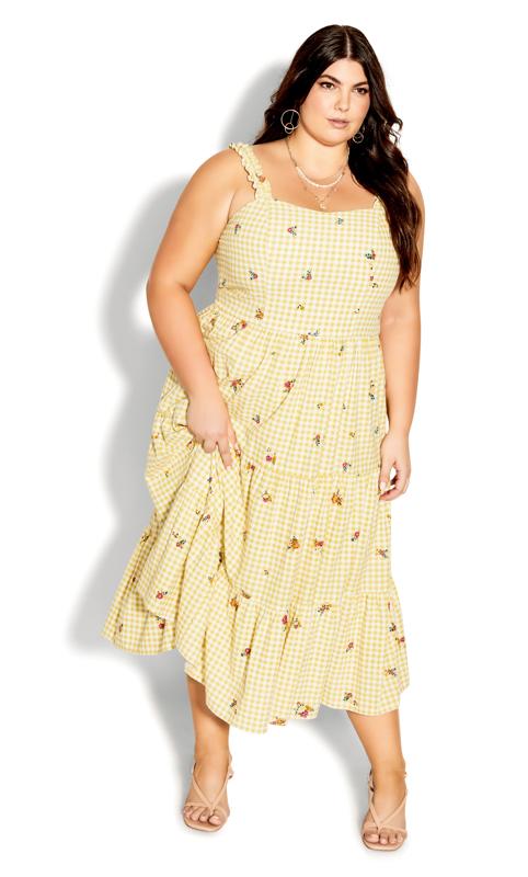 Plus Size  City Chic Yellow Miranda Dress