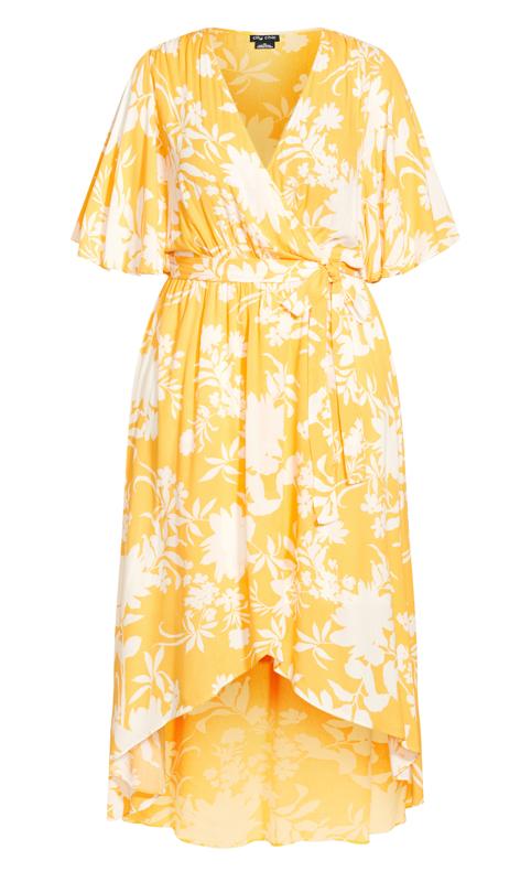 City Chic Yellow Floral Maxi Dress 4