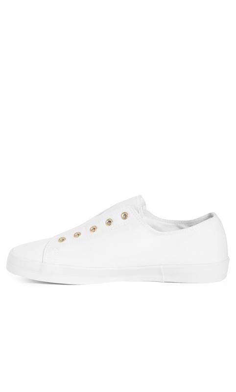 Laceless White Trainer 5