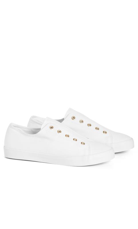 Laceless White Trainer 6
