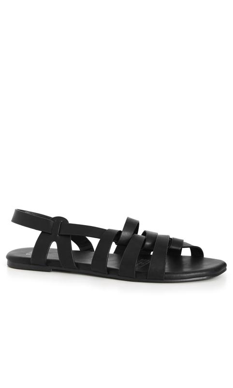Plus Size  Avenue Black Strappy Sandals