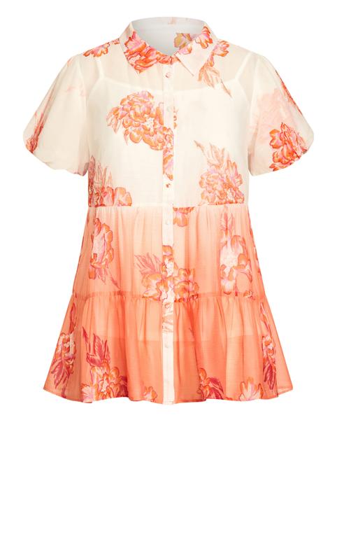 Evans Pink Shion Tiered Shirt 7