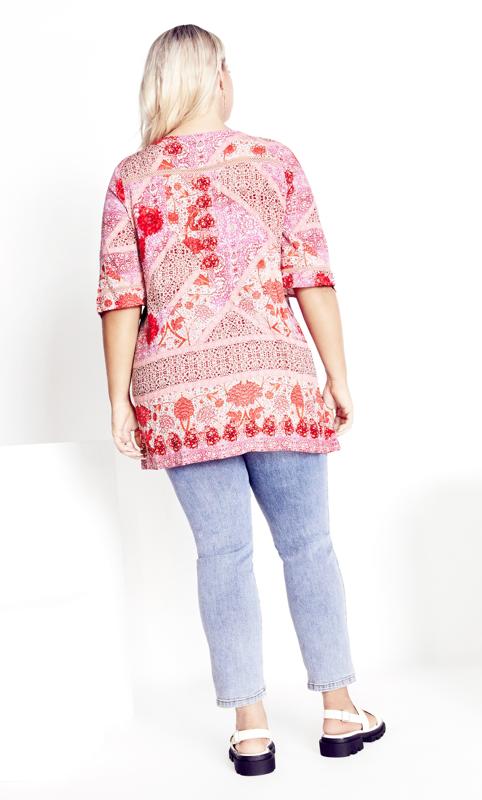 Evans Pink Paisley Tunic Top 3