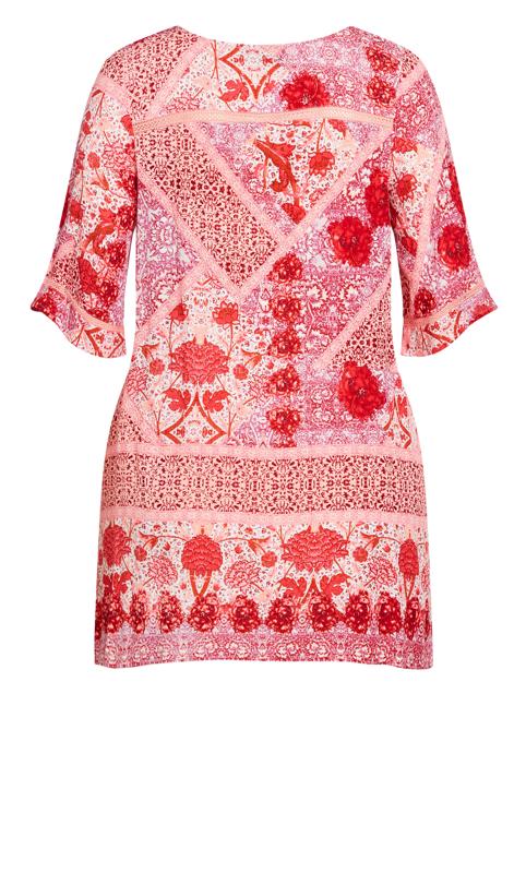 Evans Pink Paisley Tunic Top 7