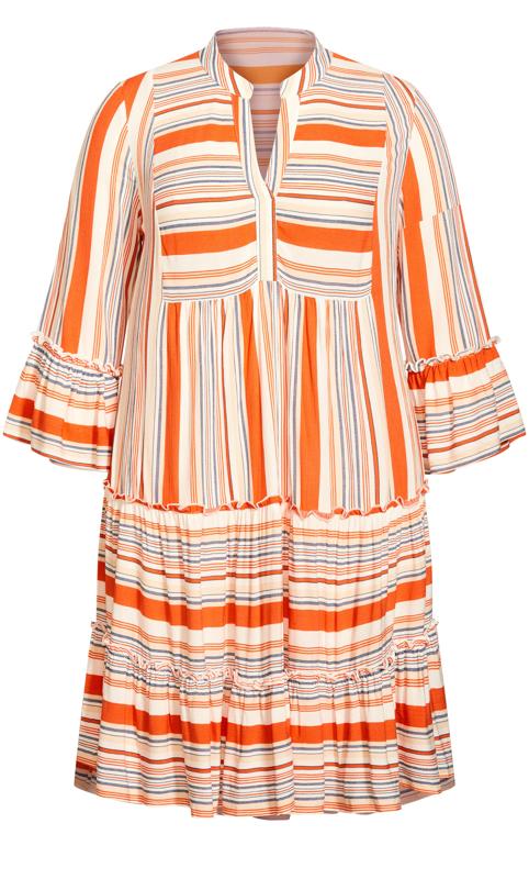 Shilah Orange Stripe Dress 2