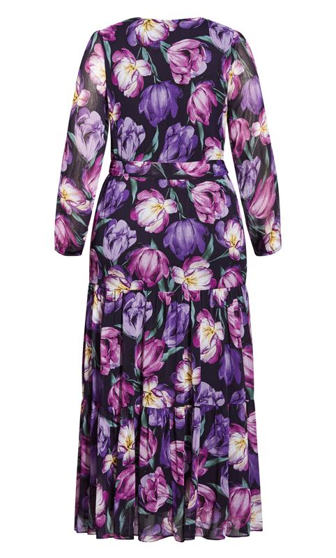 Isobel Petunia Purple Floral Maxi Dress 3