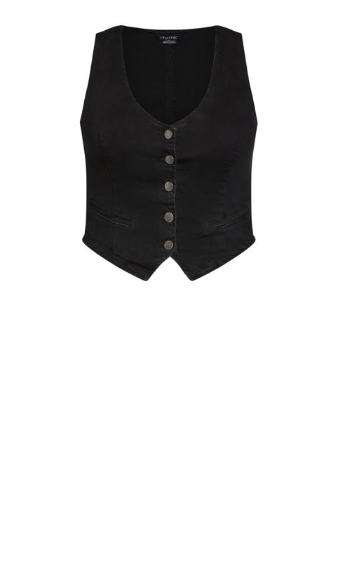 Evans Black Button Vest 5