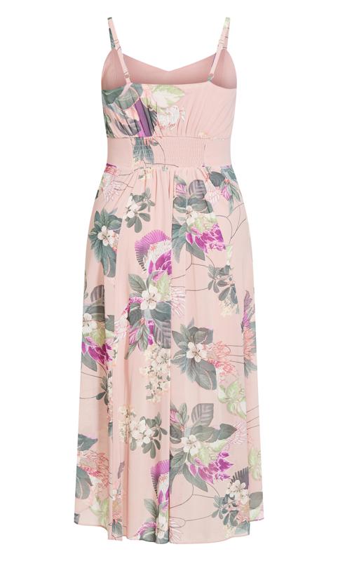 Evans Light Pink Floral Maxi Dress 4
