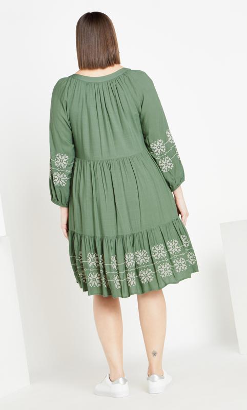 Evans Green Lady Luxe Embroidered Dress 5