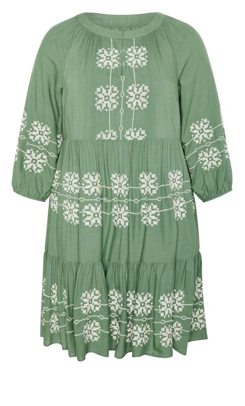 Evans Green Lady Luxe Embroidered Dress 7