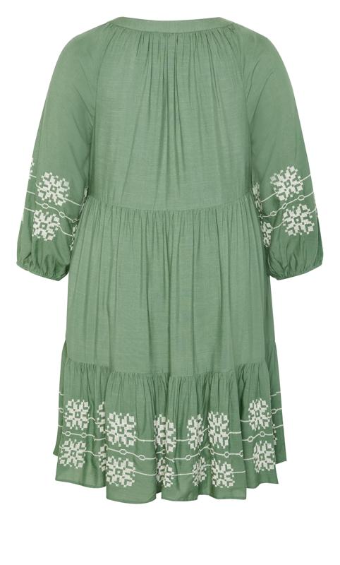 Evans Green Lady Luxe Embroidered Dress 8